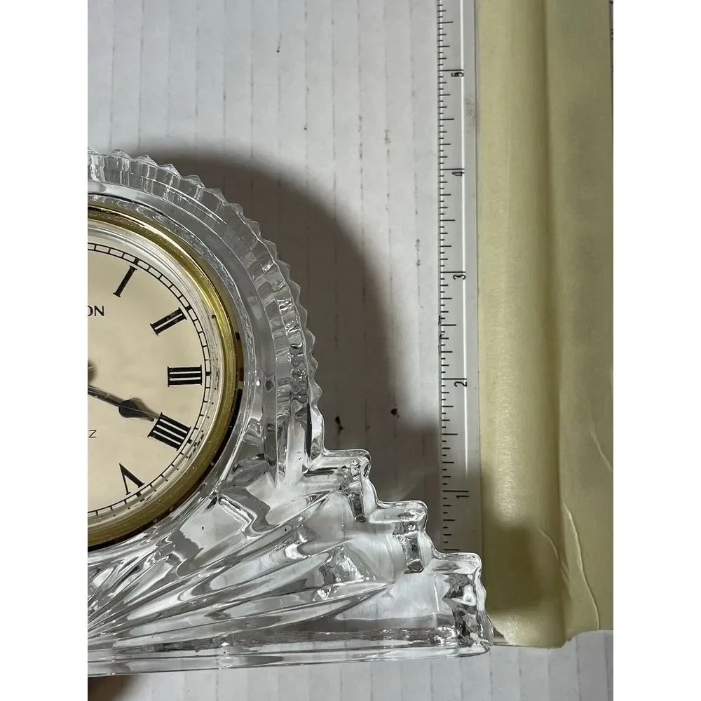 Shannon Crystal Designs Ireland 24% Lead‎ Crystal Shelf Mantel Clock Unadjusted